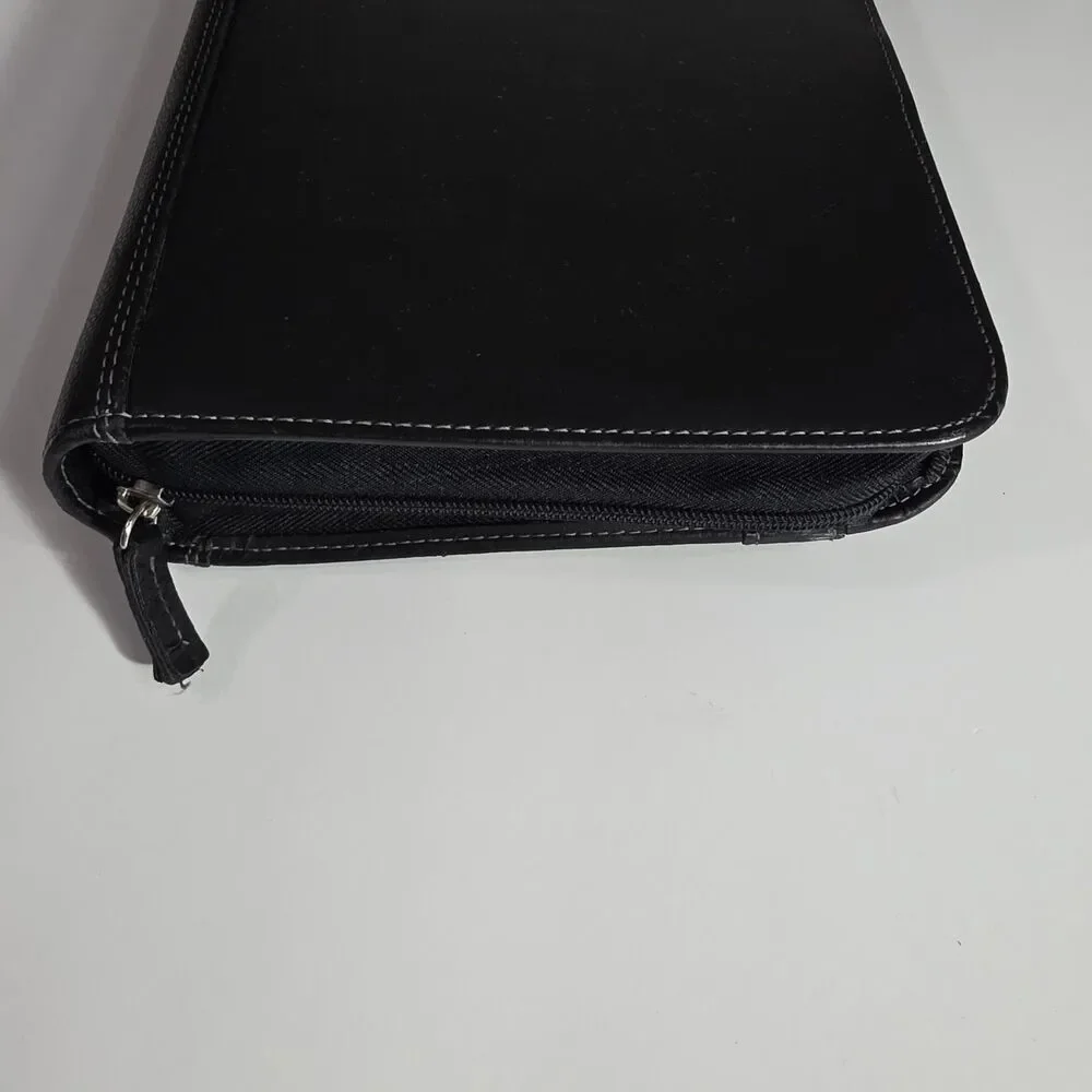 Franklin Covey Leather 7 Ring Planner Binder Black